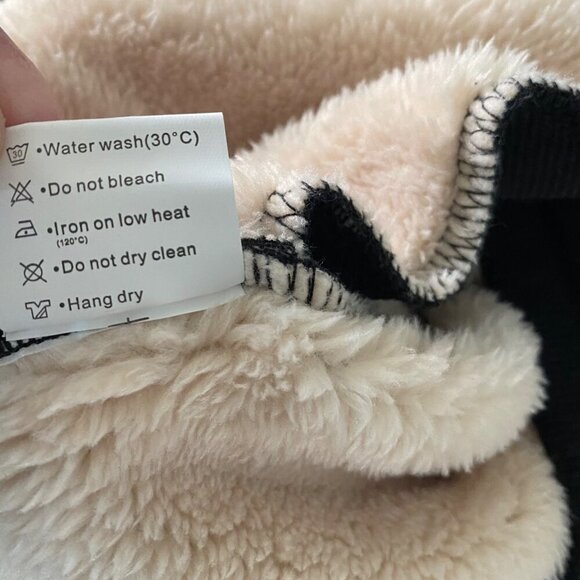 Reoria Thick Sherpa Lined Black Jogger Sweatpants with Pockets Women's Small NEW - Picture 7 of 7